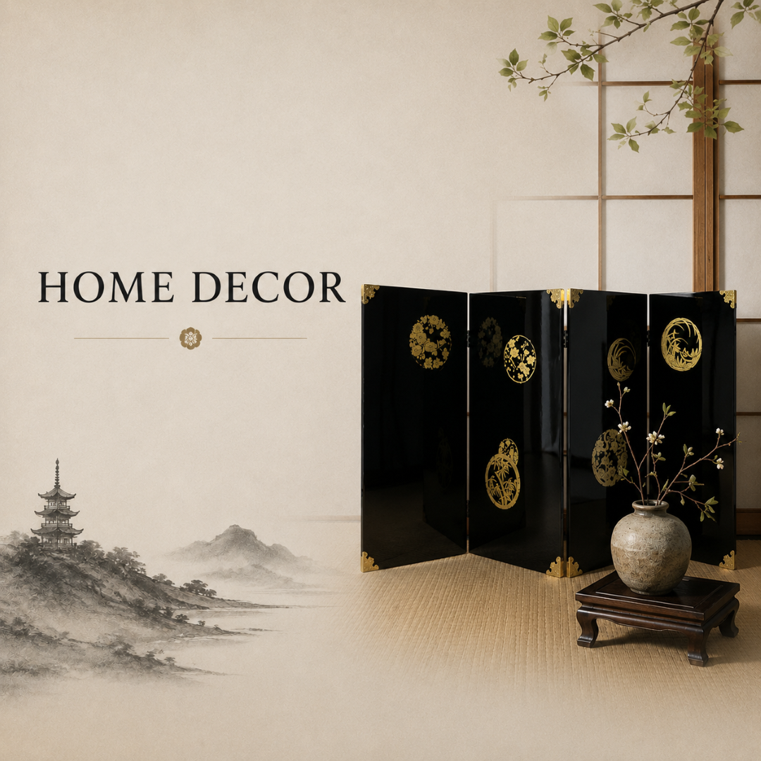 image of a folding screen in a japanese atmosphere