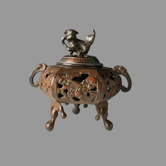 Antique japanese copper incense burner
