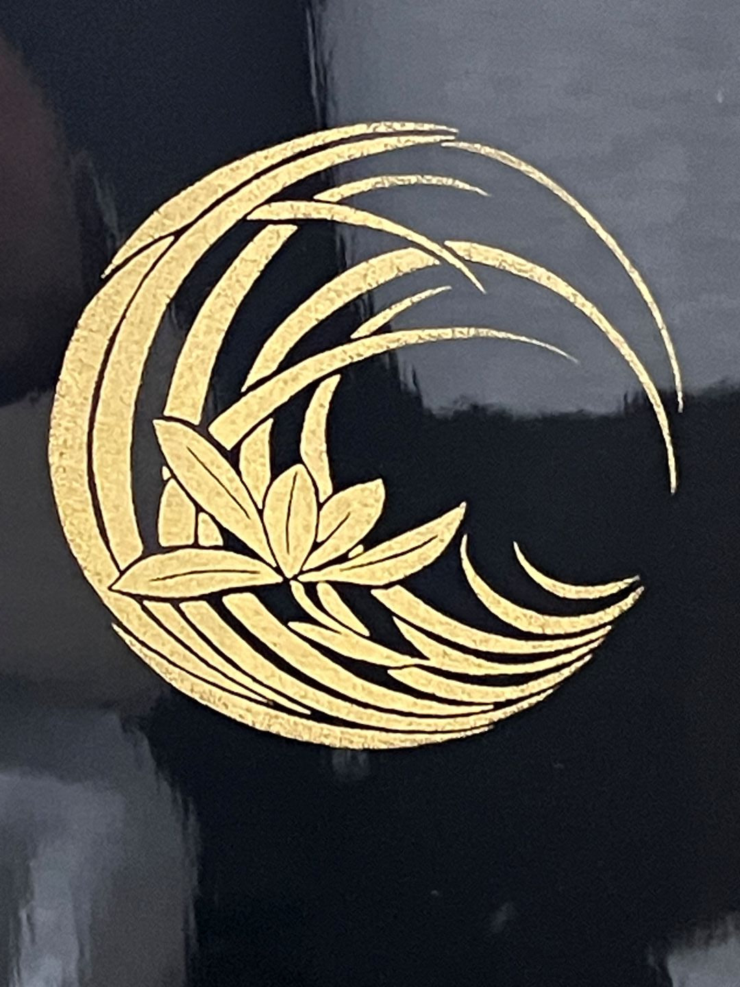 gold design on a black screen folder
