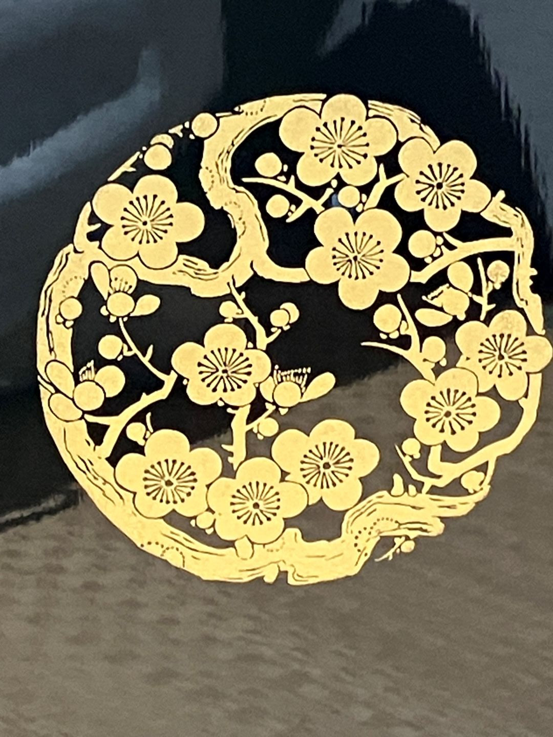 gold design on a black screen folder